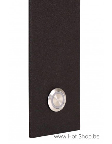 Bouton de sonnette noir éclairage LED - Entrada Range Doorbell