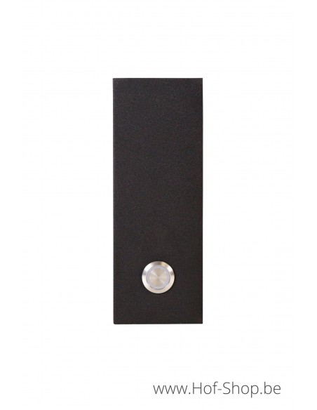 Deurbel met LED-verlichting RAL 9005 mat txt - Entrada Range Doorbell
