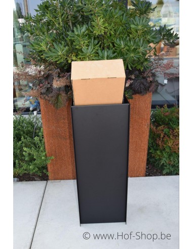 Dropbox Small RAL 9004 - pakketbus aluminium