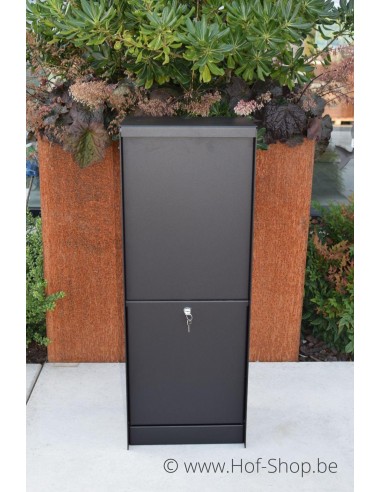 Dropbox Small RAL 9004 - pakketbus aluminium