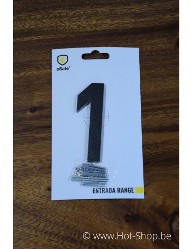 Numéro 1 aluminium noir (10 cm de hauteur, 4 mm d’épaisseur) - numéro Entrada Range