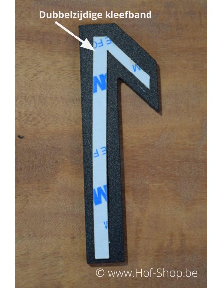 Nummer zwart aluminium (10 cm hoog, 4 mm dik) - Entrada Range Huisnummer