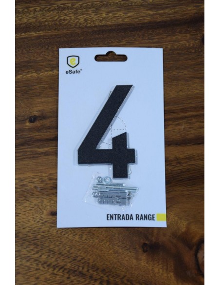 Numéro 4 aluminium noir (10 cm de hauteur, 4 mm d’épaisseur) - numéro Entrada Range