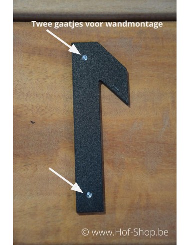 Numéro 5 aluminium noir (10 cm de hauteur, 4 mm d’épaisseur) - numéro Entrada Range