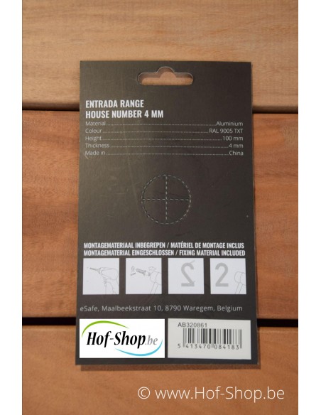 Numéro 7 aluminium noir (10 cm de hauteur, 4 mm d’épaisseur) - numéro Entrada Range