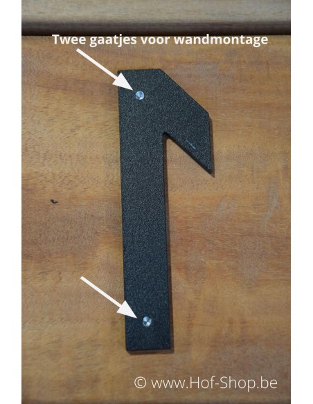 Nummer zwart aluminium (10 cm hoog, 4 mm dik) - Entrada Range Huisnummer