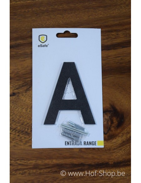 Letter A zwart aluminium (10 cm hoog, 4 mm dik) - Entrada Range Huisnummerg, 4 mm dik) - Entrada Range Huisnummer