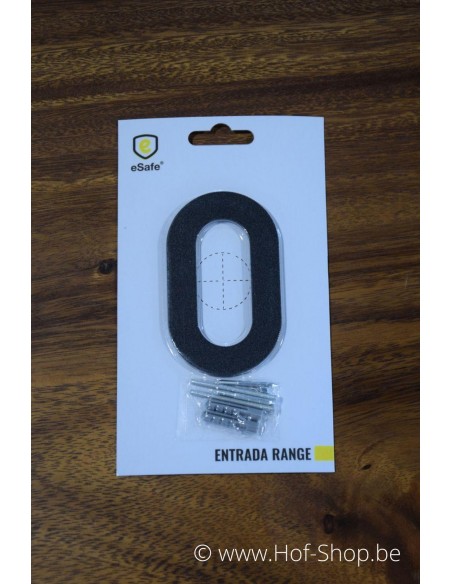 Nummer 0 zwart aluminium (10 cm hoog, 4 mm dik) - Entrada Range Huisnummer