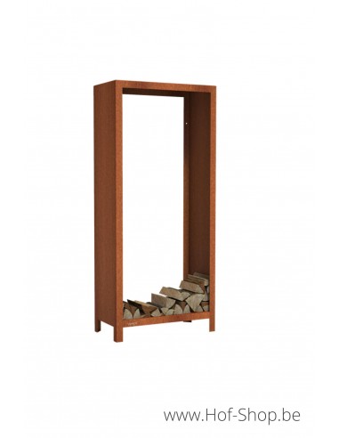 Logg 80 x 40 x 180 cm - Stockage du bois Adezz en acier corten