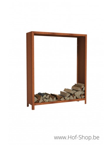 Logg 150 x 40 x 180 cm - Stockage du bois Adezz en acier corten