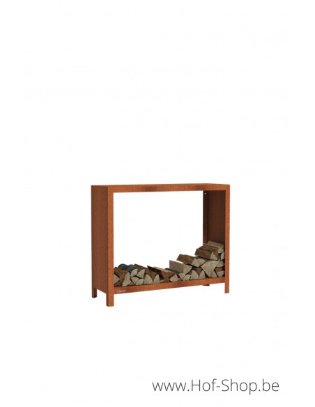 Logg 120 x 40 x 100 cm - Stockage du bois Adezz en acier corten