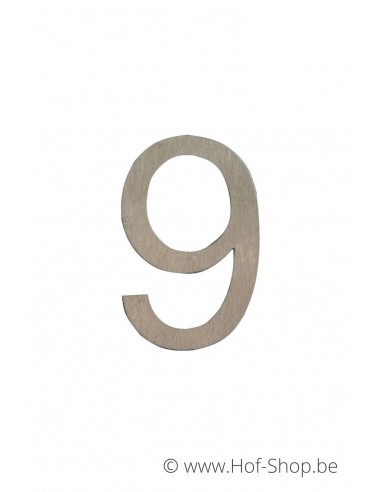 Numéro 9 - acier inoxydable de 10 cm de haut (Ari) - Fin de série