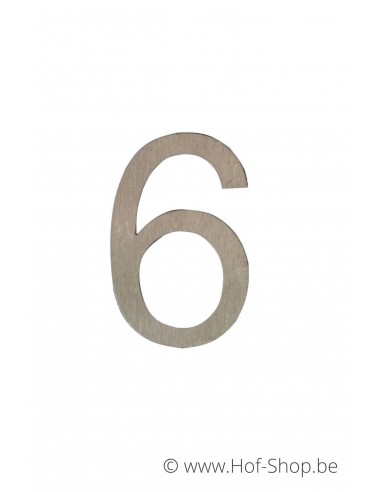 Numéro 6 - acier inoxydable de 10 cm de haut (Ari) - Fin de série
