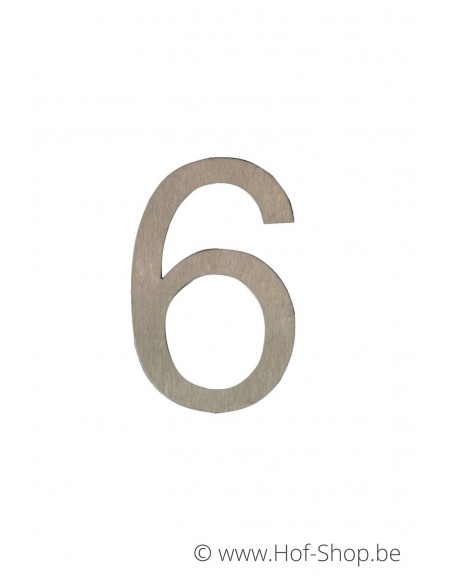 Numéro 6 - acier inoxydable de 10 cm de haut (Ari) - Fin de série