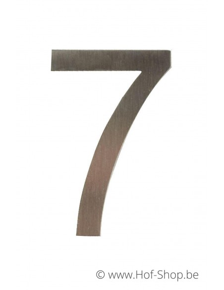 Nummer 7 - inox 30 cm hoog (Ari)