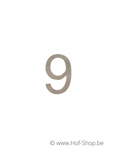 Numéro 9 - acier inoxydable de 5 cm de haut (Ari) - Fin de série