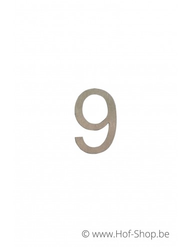 Numéro 9 - acier inoxydable de 5 cm de haut (Ari) - Fin de série