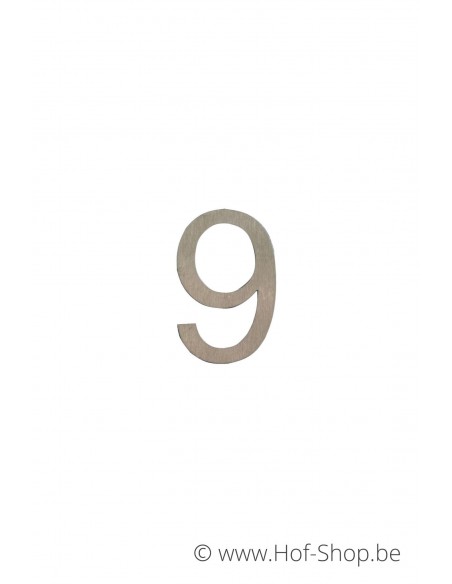 Numéro 9 - acier inoxydable de 5 cm de haut (Ari) - Fin de série
