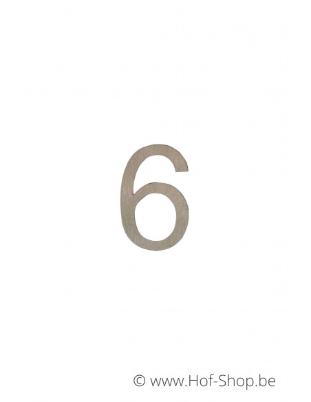 Numéro 6 - acier inoxydable de 5 cm de haut (Ari) - Fin de série