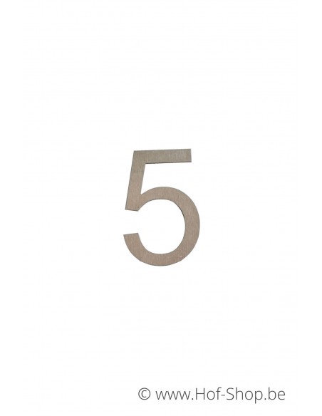 Numéro 5 - acier inoxydable de 5 cm de haut (Ari) - Fin de série