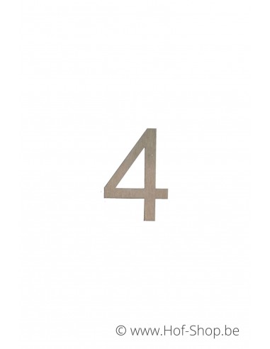 Numéro 4 - acier inoxydable de 5 cm de haut (Ari) - Fin de série
