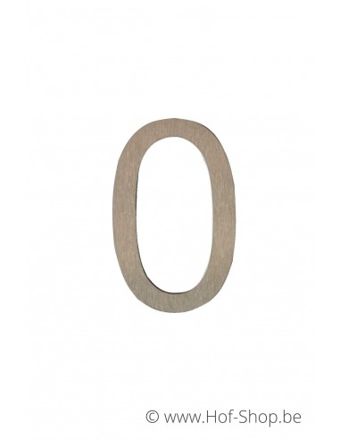 Nummer 0 - inox 10 cm hoog (Ari)