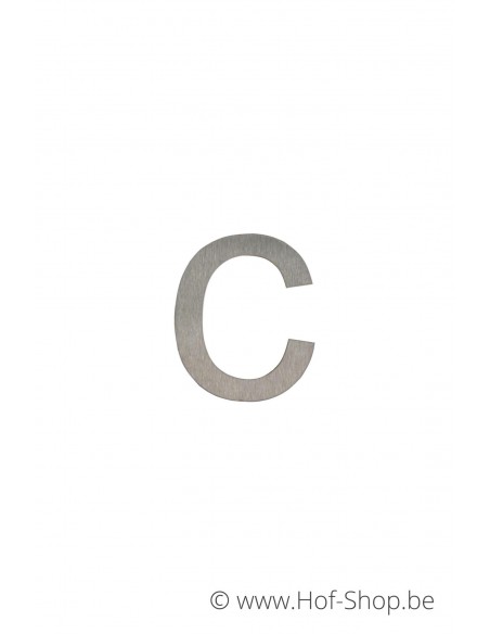 Letter C - inox 5 cm hoog (Ari)