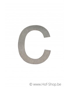 Letter C - inox 10 cm hoog (Ari)