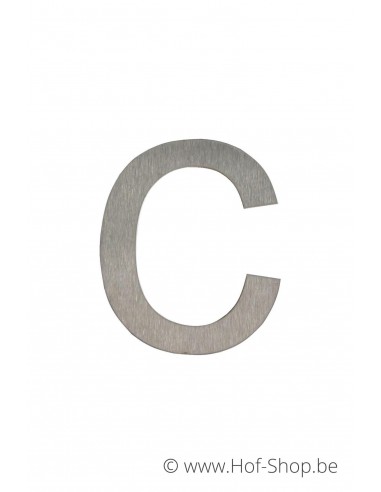 Lettre C - acier inoxydable de 10 cm de haut (Ari)