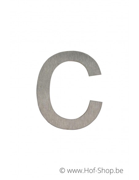 Lettre C - acier inoxydable de 10 cm de haut (Ari)