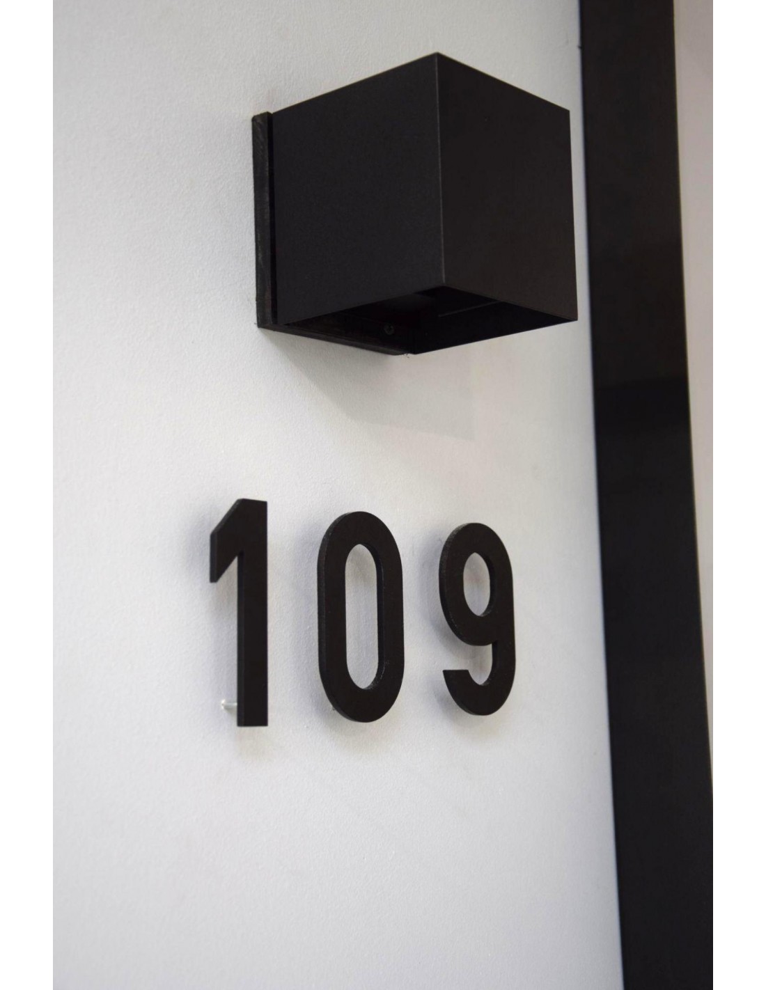 Oh magnetron Verval Letter B zwart aluminium (10 cm hoog, 4 mm dik) - Entrada Range Huisnummer