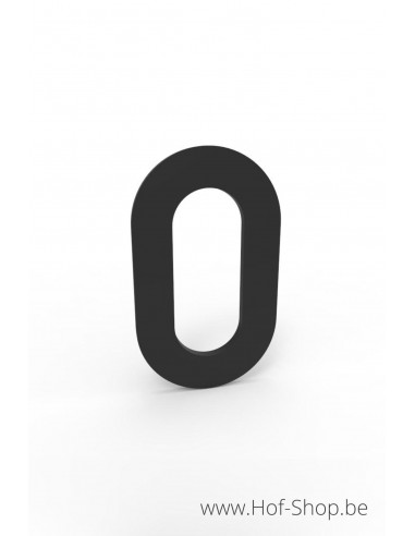 Numéro 0 aluminium noir (10 cm de hauteur, 4 mm d’épaisseur) - numéro Entrada Range