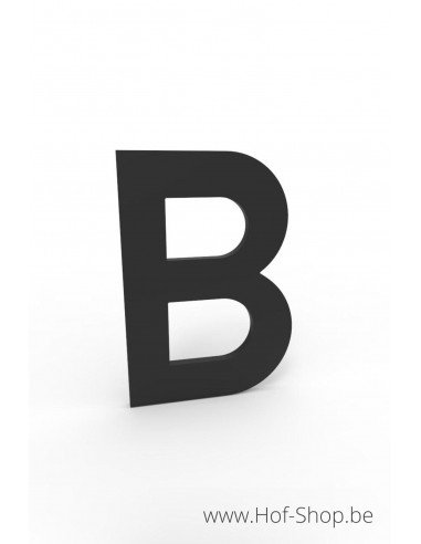 Letter B zwart aluminium (10 cm hoog, 4 mm dik) - Entrada Range Huisnummer