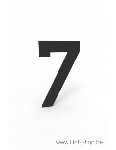 Nummer 7 zwart aluminium (10 cm hoog, 4 mm dik) - Entrada Range Huisnummer