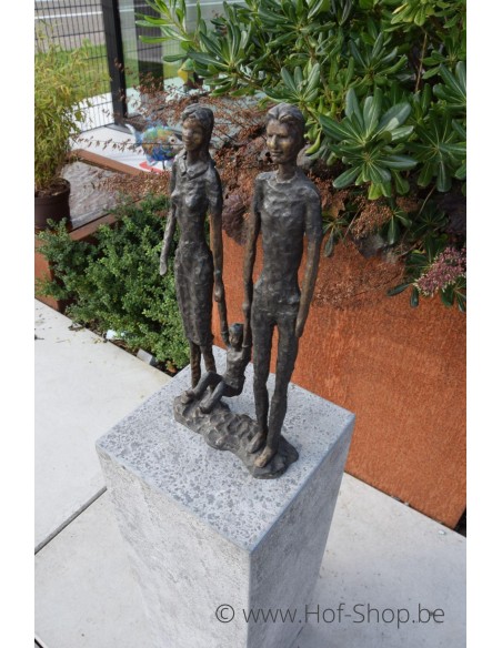 Sokkel 30 x 30 x 85 cm - zuil in blauwe hardsteen