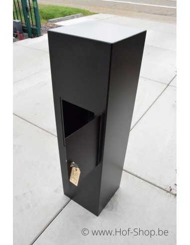 Totem 32120 RAL 9005 - brievenbus inox