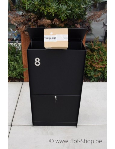 Dropbox Medium Front Door RAL 9005 - eSafe pakketbus aluminium