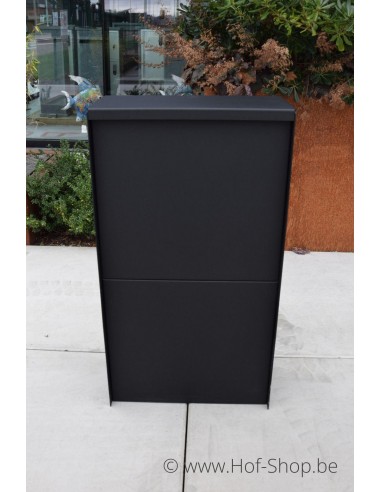Dropbox Medium Front Door RAL 9005 noir - boîte à colis ONZO aluminium