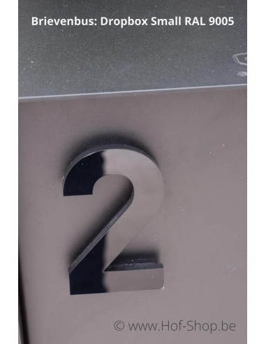 Numéro 0 Plexie - noir glossy 12 cm de hauteur numéro de maison (dernières pièces)