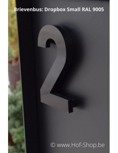 Numéro 0 Plexie - noir glossy 12 cm de hauteur numéro de maison (dernières pièces)