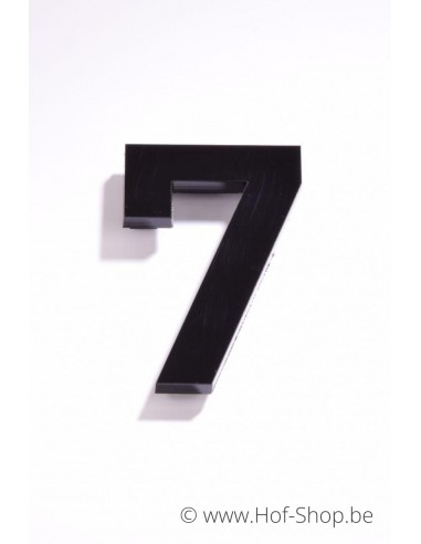 Numéro 7 Plexie - noir glossy 12 cm de hauteur numéro de maison (dernières pièces)