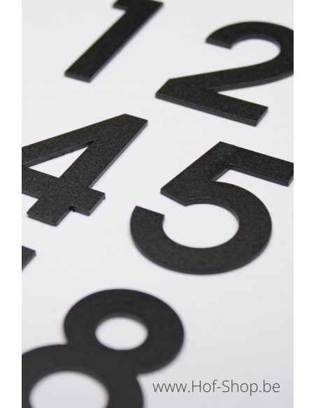 Numéro 1 - aluminium noir de 5 cm de haut (numéro de maison 'fuji' KatoDesign)