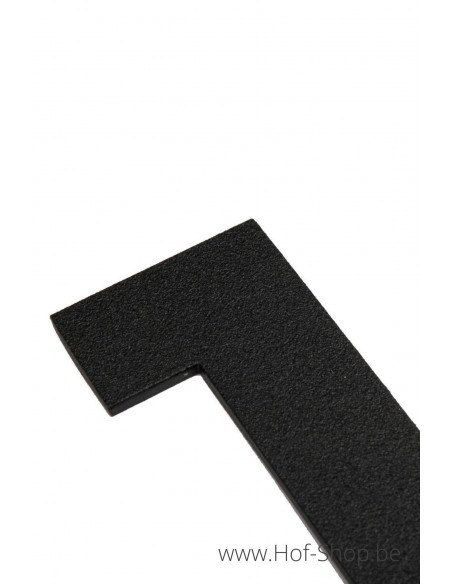 Numéro 3 - aluminium noir de 5 cm de haut (numéro de maison 'fuji' KatoDesign)