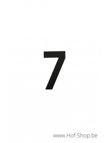 Numéro 7 - aluminium noir de 5 cm de haut (numéro de maison 'fuji' KatoDesign)