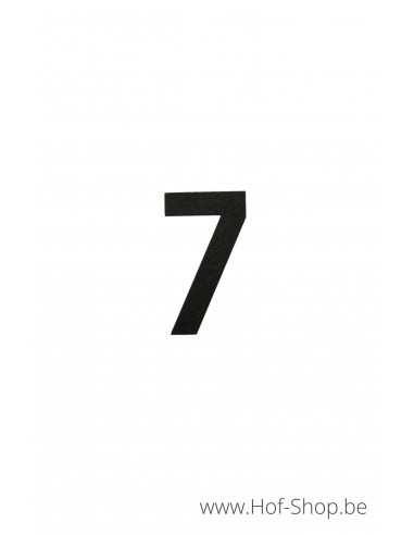 Nummer 7 - zwart aluminium 5 cm hoog (huisnummer 'fuji' KatoDesign)