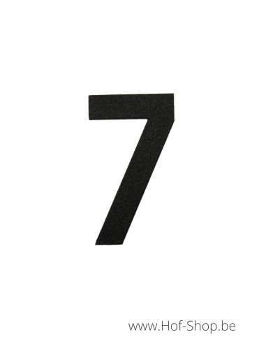 Nummer 7 - zwart gelakt 8 cm hoog (Fuji)