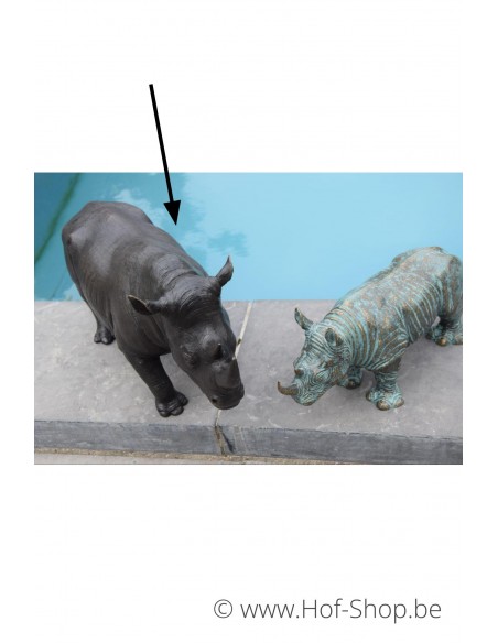 Neushoorn / Rhinoceros - bronzen beeld (AN1352BR-B)