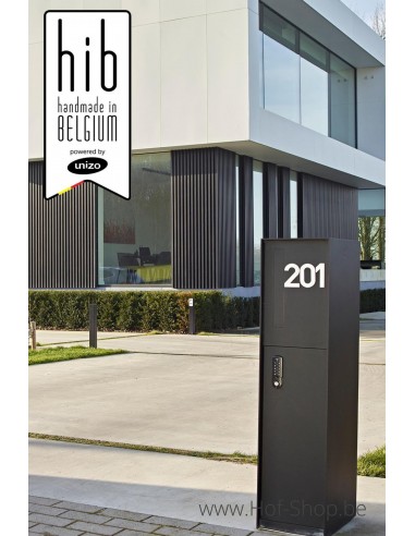 Fenix Front RAL 9005 - boîte à colis eSafe aluminium