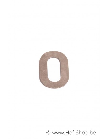 Numéro 0 - acier inoxydable de 5 cm de haut (numéro de maison 'fuji' KatoDesign)
