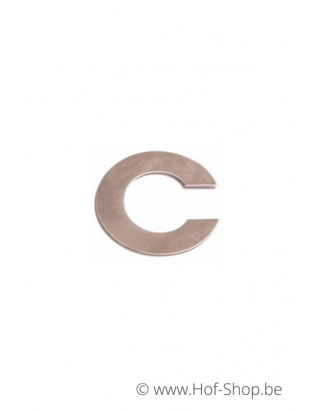 Letter c - inox 5 cm hoog (huisnummer 'fuji' KatoDesign)